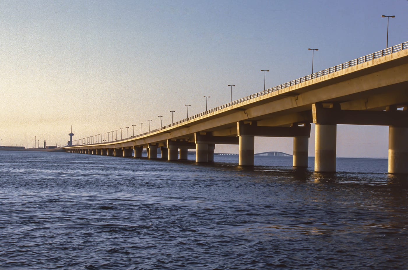 King Fahd Causeway connecting Saudi Arabia and Bahrain.
